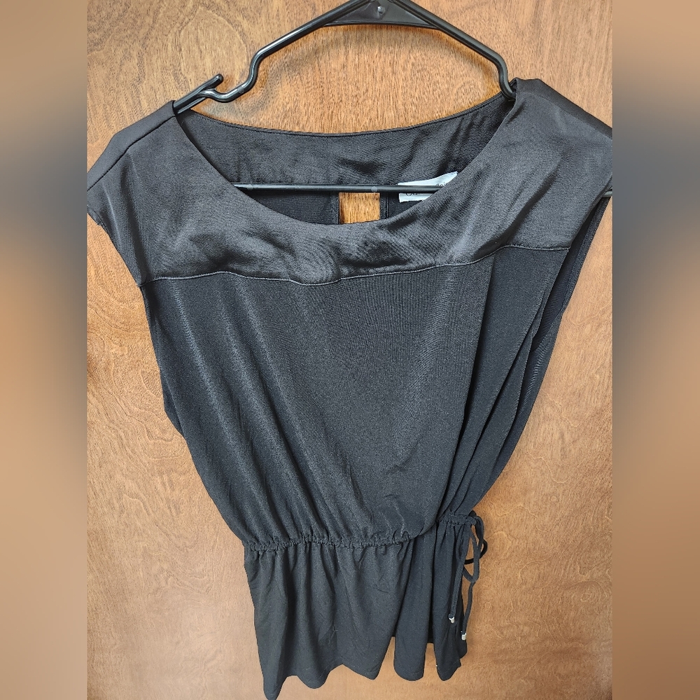 Calvin Klein Elegant Black Backless Dress
